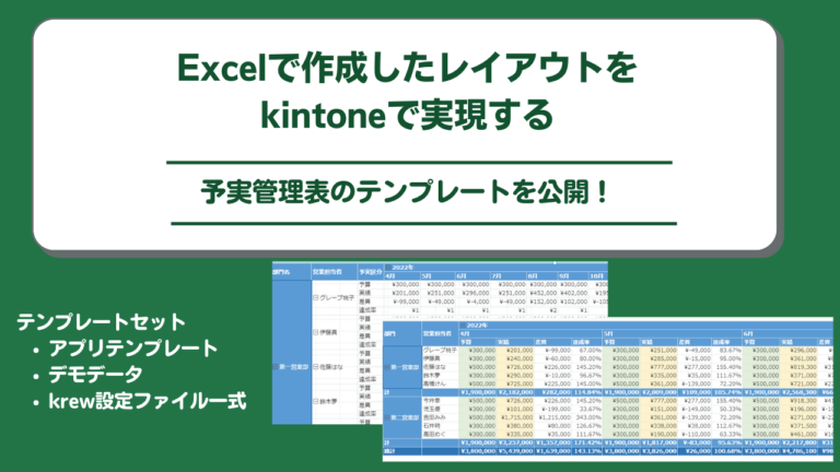 Excelで作成したレイアウトを kintoneで実現する