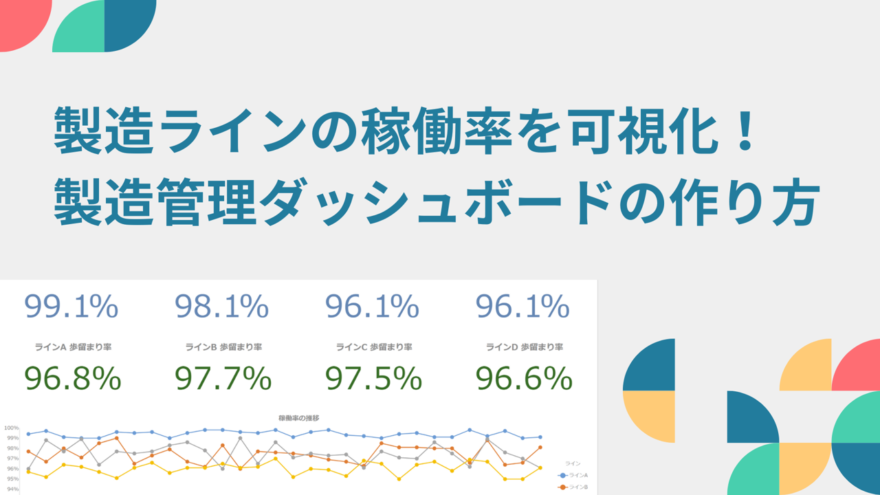 製造ラインの稼働率を可視化！製造管理ダッシュボードの作り方 - kintoneで脱Excelをめざすブログ